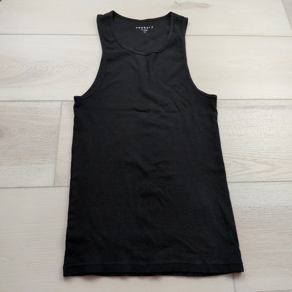 YoungLA 340 Wife Lovers Mens Ribbed Tank Top Black XL Gym Athletic Muscle Tee